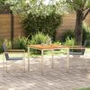 vidaXL Garten Essgruppe 3 pcs Braun Massivholz Teak