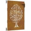 vidaXL Gartentor 85x125 cm Cortenstahl Baum-Design