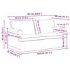 vidaXL Sofa 2 pcs Schwarz 162 x 80 x 85 cm Stoff