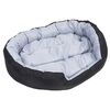 vidaXL Hundekissen Wendbar und Waschbar Grau und Schwarz 110x80x23 cm
