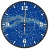 vidaXL Wanduhr mit Leuchtender Skala und Zeiger Blau &Oslash;30 cm