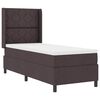 vidaXL Boxspringbett mit Matratze Dunkelbraun 200 x 80 cm Stoff