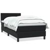 vidaXL Boxspringbett mit Matratze Schwarz 100x220 cm Samt