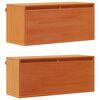 vidaXL Wandschrank mit Regal mit T&uuml;r 2 pcs Wachsbraun 80 x 30 x 35 cm