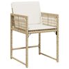 vidaXL 5-tlg. Garten-Essgruppe mit Kissen Beige Poly Rattan