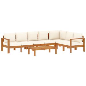 vidaXL 5-tlg. Garten-Sofagarnitur mit Kissen Massivholz Akazie