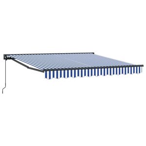 vidaXL Markisenrahmen Blau und Wei&szlig; 300 x 250 cm