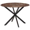 vidaXL Esstisch &Oslash;110x78 cm Altholz Massiv und Stahl