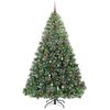 vidaXL K&uuml;nstlicher Weihnachtsbaum mit 300 LEDs Gr&uuml;n 240 cm PE und PVC