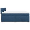 vidaXL Boxspringbett mit Matratze Blau 200x200 cm Stoff