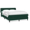 vidaXL Boxspringbett mit Matratze Dunkelgr&uuml;n 160x220 cm Samt