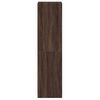 vidaXL Highboard mit Glast&uuml;r Braun Eichen-Optik 35x37x142 cm
