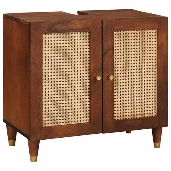 vidaXL Waschbeckenunterschrank Braun 62 x 33 x 58 cm Holzwerkstoff