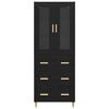 vidaXL Highboard Schwarz Eichen-Optik 69,5 x 34 x 180 cm