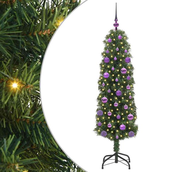 vidaXL Künstlicher Weihnachtsbaum mit 150 LEDs mit Ständer Grün 150 cm