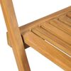 vidaXL Klappbare Garten-Barhocker 2 Stk. Massivholz Teak