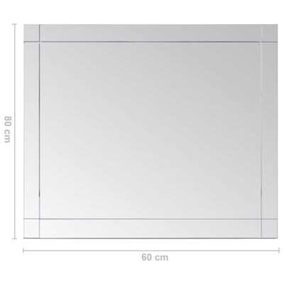 vidaXL Wandspiegel 80x60 cm Glas