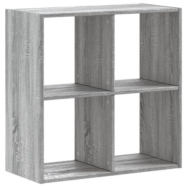 vidaXL Bücherregal Grau Sonoma 68,5x32x68,5 cm Holzwerkstoff
