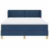 vidaXL Boxspringbett mit Matratze mit Kopfteil Blau 160 x 200 cm Stoff