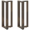vidaXL Konsolentischbeine T-Form 2 Stk. Naturstahl 25x28x(72-73) cm