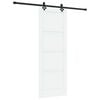 vidaXL Schiebet&uuml;r 78 x 211 cm Holzwerkstoff Wei&szlig; und Schwarz