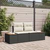 vidaXL Gartensofa Schwarz 184 x 62 x 85cm Poly-Rattan
