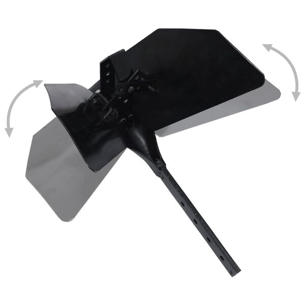 vidaXL Pflug-Zubeh&ouml;r Schwarz Metall