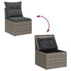 vidaXL Garten-Sofa-Set 10 pcs Grau 90 x 55 x 71 cm Poly-Rattan