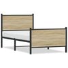 vidaXL Metallbett ohne Matratze Sonoma-Eiche 90x190 cm