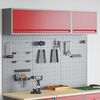 vidaXL Werkzeugschrank und Pegboard Set 5 pcs Rot 150 x 25 x 115 cm