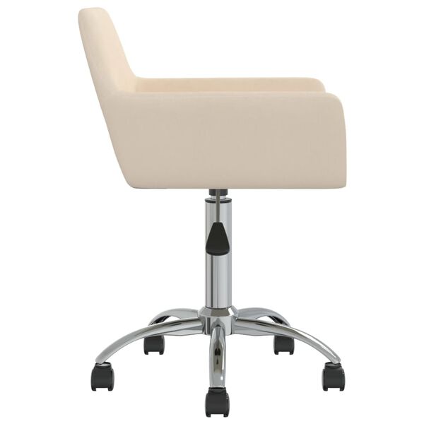 vidaXL Esszimmerstuhl Drehbar Creme Stoff