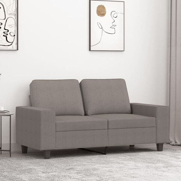 vidaXL 2-Sitzer-Sofa Taupe 120 cm Stoff