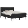 vidaXL Bettgestell mit Matratze mit Kopfteil Schwarz 160 x 200 cm Samt