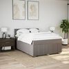 vidaXL Boxspringbett mit Matratze Taupe 140x190 cm Stoff