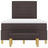 vidaXL Boxspringbett mit Matratze Dunkelbraun 120 x 190 cm Stoff