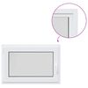 vidaXL Kellerfenster Innenseite Farbe Wei&szlig; RISOR 50 x 55 cm