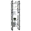 vidaXL Bücherregal 5 Fächer Weiß 60x30x175 cm Massivholz Kiefer