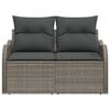 vidaXL Gartensofa Grau 121 x 62 x 69cm Poly-Rattan