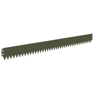 vidaXL Raseneinfassung 20 pcs 103 x 10 cm Stahl Olivgr&uuml;n