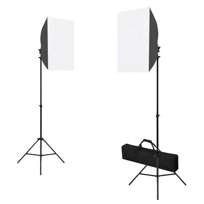 vidaXL Fotostudio-Set mit Leuchten, Hintergrundsystem und Reflektor