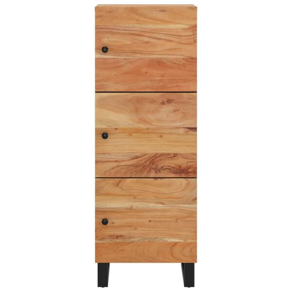 vidaXL Highboard mit 3 T&uuml;ren 40x33x110 cm Massivholz Akazie & Eisen