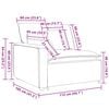 vidaXL Modulares Sofa Endmodul mit Armlehne Kissen Dunkelgrün 100 cm