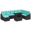 vidaXL Gartensofa-set 9 stk. Poly-Rattan