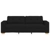 vidaXL 3-Sitzer-Sofa Schwarz 220x78x80 cm Stoff