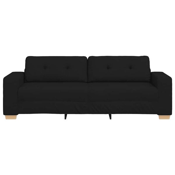 vidaXL 3-Sitzer-Sofa Schwarz 220x78x80 cm Stoff