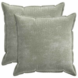 vidaXL Kissenbezug 2 pcs HOUTEN Gr&uuml;n 80 x 80 cm Chenille-Stoff