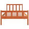 vidaXL Massivholzbett ohne Matratze Wachsbraun 75x190 cm Kiefernholz