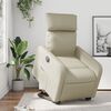 vidaXL Relaxsessel mit Aufstehhilfe Elektrisch Creme Kunstleder