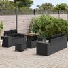 vidaXL Gartensofa-set 8 pcs Schwarz Poly-Rattan