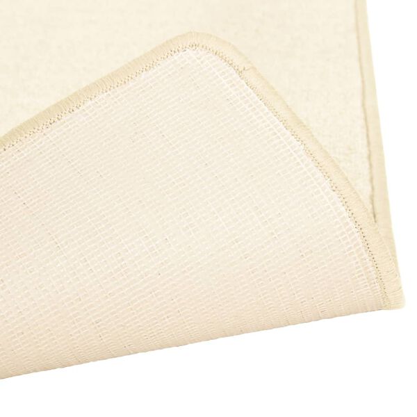 vidaXL Hochflor-Bettvorleger 3 Stk. Cremewei&szlig;